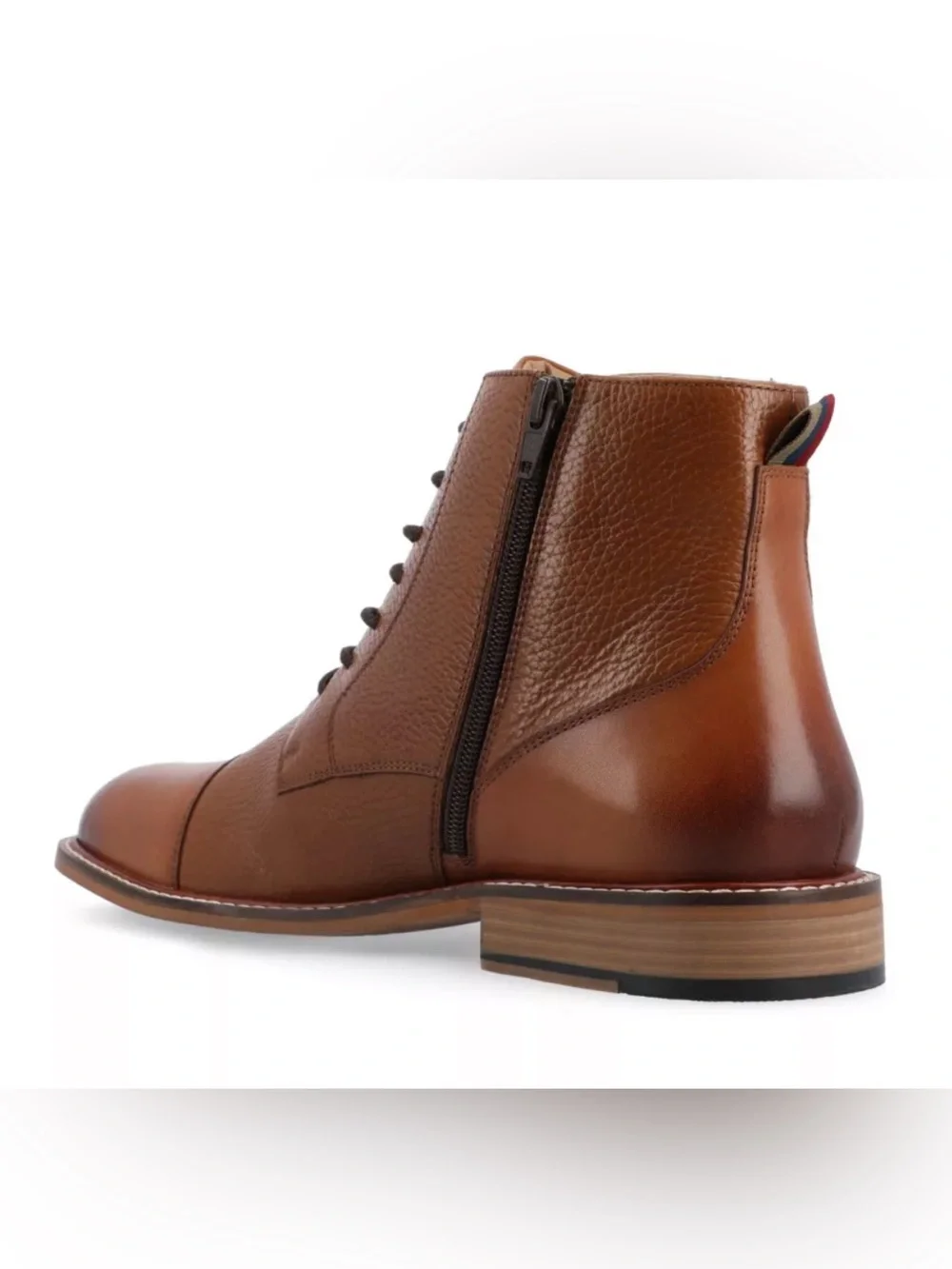 Thomas and Vine Jagger Cap Toe Ankle Boots In Cognac Leather Men’s Size 9M New